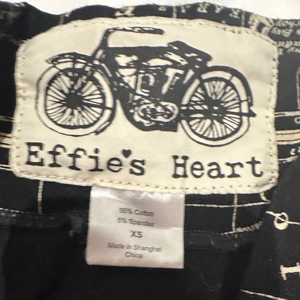 Effie's Heart Skirt Women XS Black Map Print A-Line Midi Pockets Excellent - Picture 8 of 10